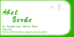 abel berke business card