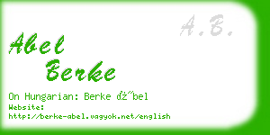 abel berke business card